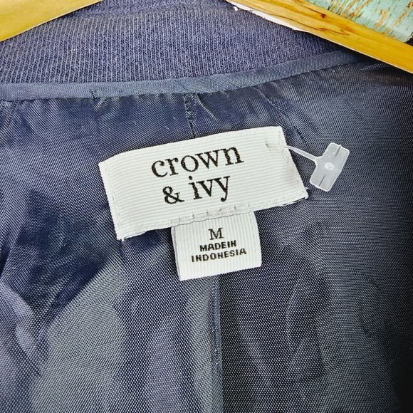 Crown & Ivy Double Breasted Nautical Embroidered Blazer Jacket, M - Picture 6 of 6